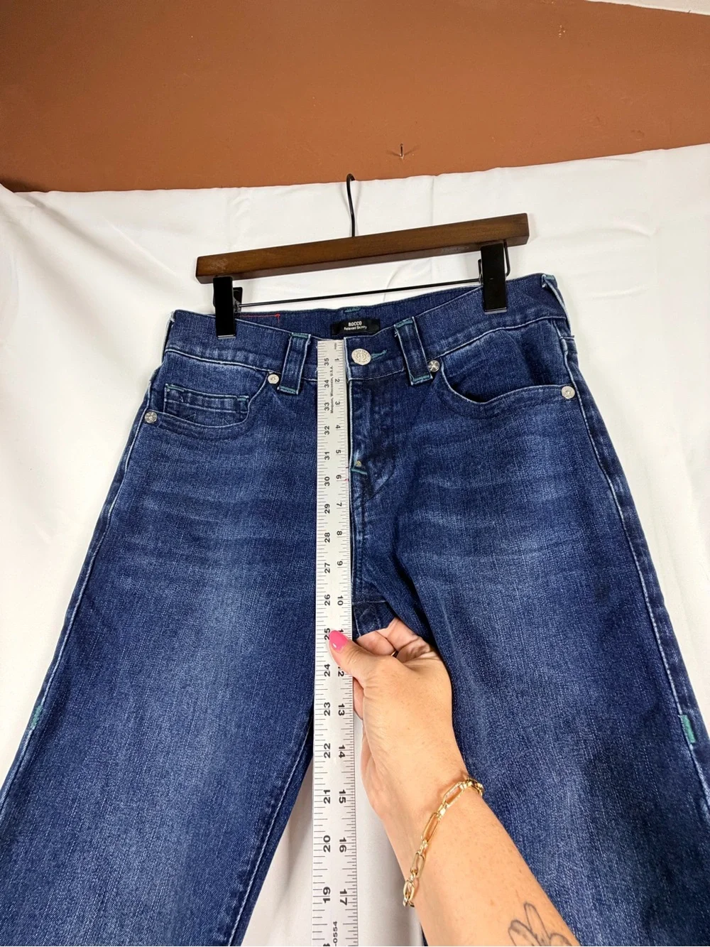 TRUE RELIGION Men’s Size 30 Denim Jeans Rocco Style Relaxed Skinny Fit Stretch